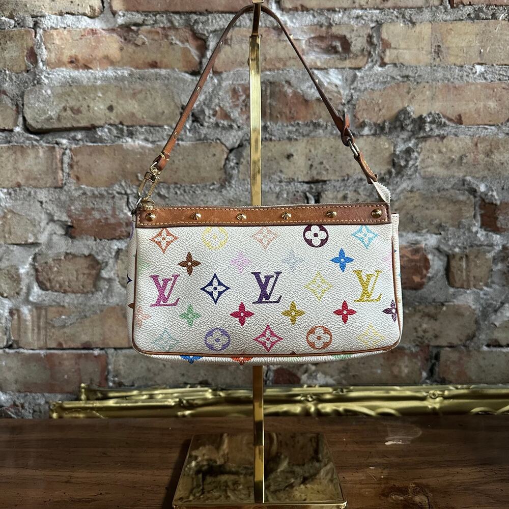 Vintage Louis Vuitton X Takashi Murakami Monogram Multicolor Pochette Accessoire